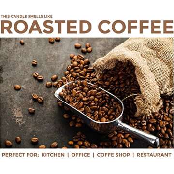 Venta Scented Soy Candle - Roasted Coffee Natural Say Wax in a 8Oz Glass for Aromatherapy Stress Relief Home Decor with Clean Fragrance and Decorative Jar