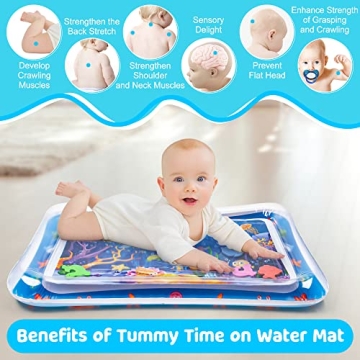Yeeeasy Tummy Time Water Mat for Babies