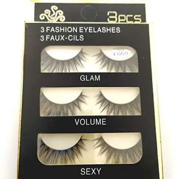 Imported Korea Fiber Faux Mink False Eye lashes Handmade Reusable Long Cross Volume Dramatic Lashes Natural Look Makeup Thick Black Fake EyeLashes