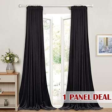 StangH Black Velvet Curtains 96in - Blackout & Insulated