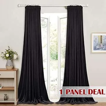 StangH Black Velvet Curtains 96in - Blackout & Insulated