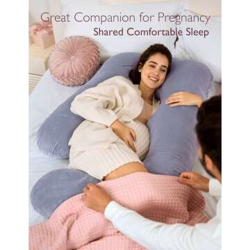 Momcozy U Shaped Pregnancy Pillow for Comfort, 57 Inch