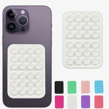 Suction Phone Case Mount, Sillicon Adhesive Phone Accessory for iPhone and Android, Hands-Free Fidge...
