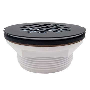 Westbrass D206P-12 Easy-Install Shower Drain, Oil Rubbed Bronze, Durable Design