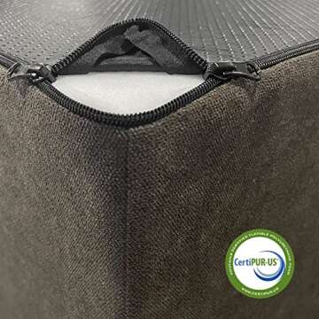 Best Pet Supplies Dog Stairs for Small Dogs & Cats, Foam Pet Steps Portable Ramp for Couch Sofa and High Bed Non-Slip Balanced Indoor Step Support, Paw Safe No Assembly - Dark Brown, 4-Step