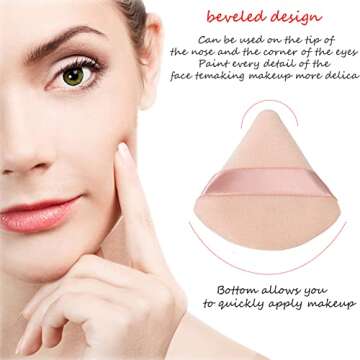 6 Pcs Triangle Powder Puff Set for Flawless Makeup