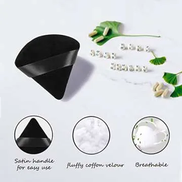 6 Pcs Triangle Powder Puff Set for Flawless Makeup