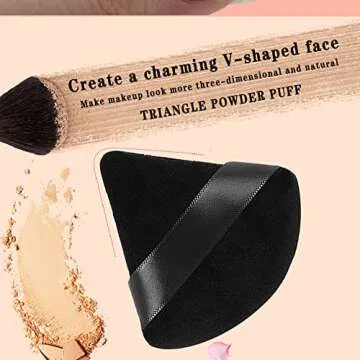 6 Pcs Triangle Powder Puff Set for Flawless Makeup
