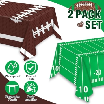 Cokoness Football Party Tablecloths for Game Day