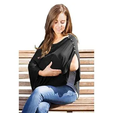 Byrd & Blume Maternity Nursing Cover - Versatile Breastfeeding Shawl for Moms