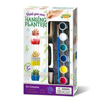 Kids Paint Your Own Hanging Flower Pot Planter Craft Kit - Ceramic Painting Kit - Craft Kit for Kids