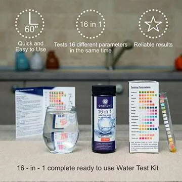 ON4HOME 16-in-1 Water Test Strips for Safe Drinking Water