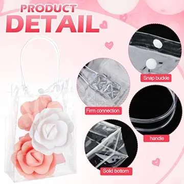 Mimorou 60 Pack Clear PVC Gift Bags with Handles Reusable Plastic Gift Wrap Tote Bags Transparent Shopping Bags for Christmas Party Favors Weddings, 9 x 6.3 x 2.8 Inches and 7.8 x 7.8 x 3.1 Inches