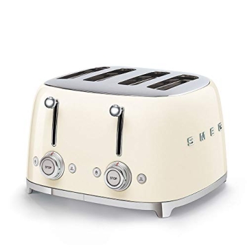 Smeg Retro 4 Slice Toaster with 6 Settings in Cream