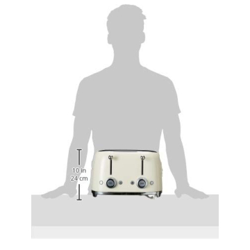 Smeg Retro 4 Slice Toaster with 6 Settings in Cream