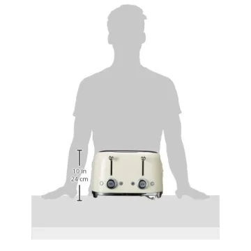 Smeg Retro 4 Slice Toaster with 6 Settings in Cream
