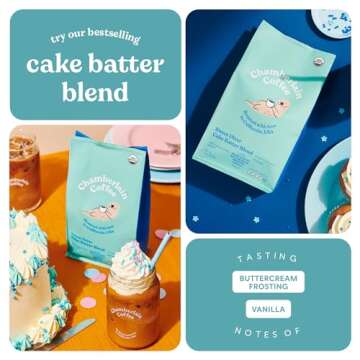 Chamberlain Coffee Sweet Otter Cake Batter Blend - Medium Roast Ground Coffee Beans with Notes of Vanilla & Frosting - Specialty Ground Coffee from Nicaragua, Freshly Roasted In California - 12 oz