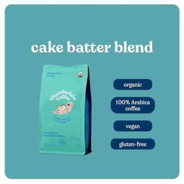 Chamberlain Coffee Sweet Otter Cake Batter Blend - Medium Roast Ground Coffee Beans with Notes of Vanilla & Frosting - Specialty Ground Coffee from Nicaragua, Freshly Roasted In California - 12 oz