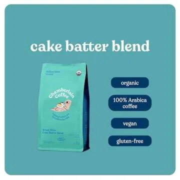 Chamberlain Coffee Sweet Otter Cake Batter Blend - Medium Roast Ground Coffee Beans with Notes of Vanilla & Frosting - Specialty Ground Coffee from Nicaragua, Freshly Roasted In California - 12 oz