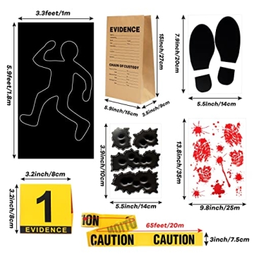 Keymall 15 Pcs Crime Scene Decoration Kit for Parties