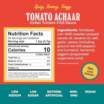 Brooklyn Delhi Tomato Achaar - 2pk - Savory & Spicy All-Natural Flavor