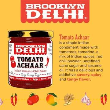 Brooklyn Delhi Tomato Achaar - Vegan Spicy Condiment
