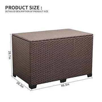 Valita Outdoor Wicker Storage Box, Stylish Waterproof Design