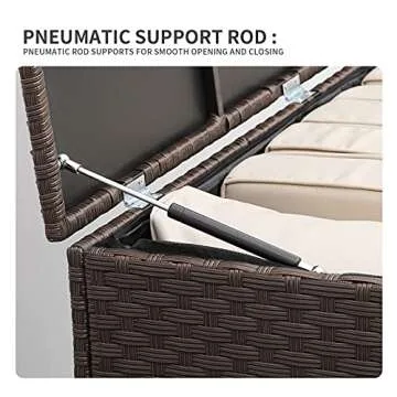 Valita Outdoor Wicker Storage Box, Stylish Waterproof Design