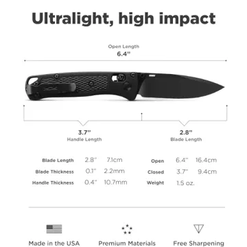Benchmade Mini Bugout Knife - Lightweight EDC Essential