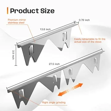 Stylish Stainless Steel Stove Gap Covers for Your Kitchen