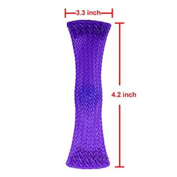 Dermasy Fidget Toys, Mesh Tube with Marble Fidget Toy for Children and Adults with ADHD ADD OCD Autism Focus Enhance