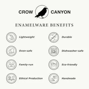 Crow Canyon Enamelware Salad Bowl - 5 Quart Black/White Splatter