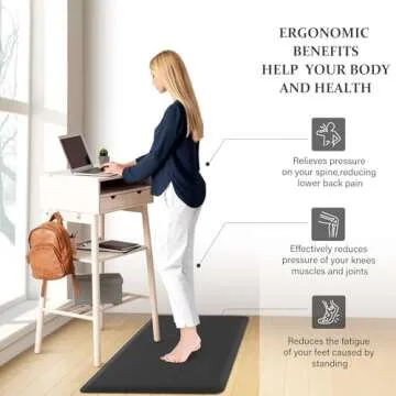 HappyTrends Anti-Fatigue Kitchen Mats for Comfort and Style