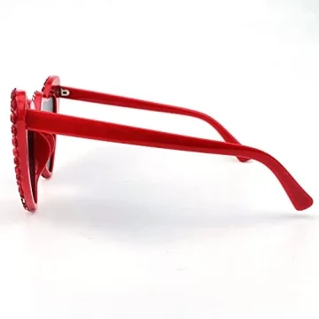 mincl Heart Sunglasses – Shiny Bling Diamond UV Protection