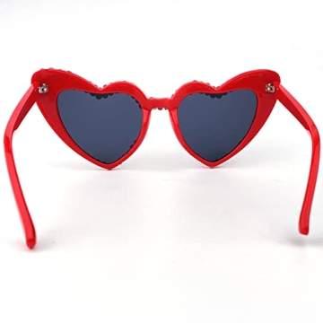 mincl Heart Sunglasses – Shiny Bling Diamond UV Protection
