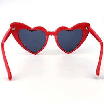 mincl Heart Sunglasses – Shiny Bling Diamond UV Protection
