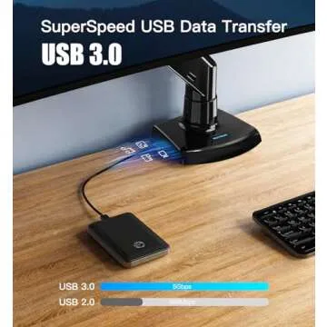 HUANUO Ultrawide Monitor Arm for Max 40 inch Screens, Aviation-Grade Aluminum Heavy Duty Monitor Arm Holds 26.4lbs Computer Monitor, Adjustable Gas Springs Monitor Mount, VESA 75/100mm