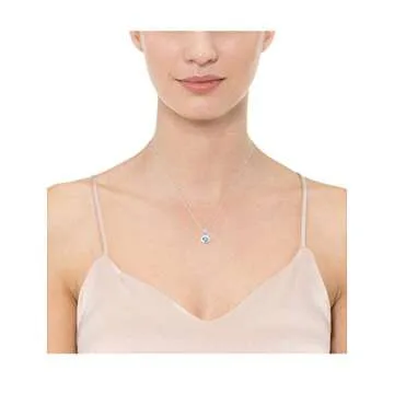 Elegant Created White Sapphire Birthstone Pendant Necklace