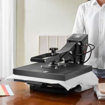 VEVOR Heat Press, 15x15 Power Heat Press Machine, Fast Heating, High Pressure Heat Press Machine for...