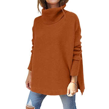 LILLUSORY Oversized Turtleneck Pullover Sweaters Womens 2024 Long Tunic Sweater Winter Trendy Casual...