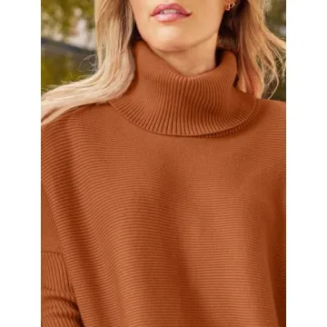 LILLUSORY Women's Oversized Turtleneck Pullover Sweater