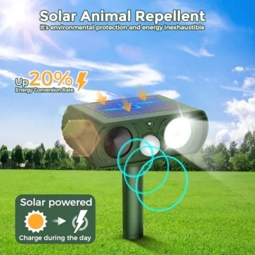 Solar Ultrasonic Animal Repellent - Eco-Friendly Pest Control