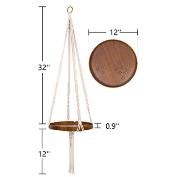 TIMEYARD Macrame Plant Shelf Hangers for Bohemian Decor