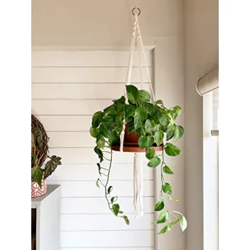 TIMEYARD Macrame Plant Shelf Hangers for Bohemian Decor