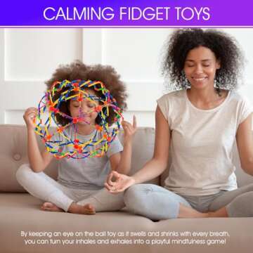 ArtCreativity Expandable Breathing Ball - Hoberman Sphere - Expanding Collapsible Ball from 6"-12" -...