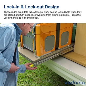 VADANIA Heavy Duty Drawer Slides with Locking Feature