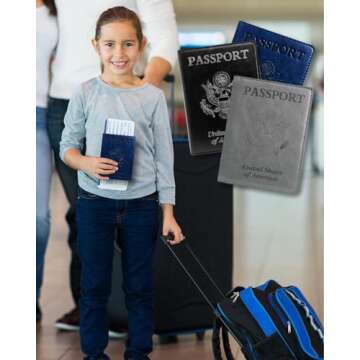 Sizobi Passport Holder for Women Men, Passport Covers Case Wallet Card Slot, International Travel Must Haves Travel Accessories for Women Men, Cruise Ship Essentials, Travel Gifts, Navy Blue