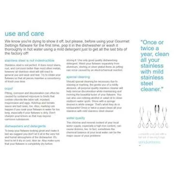 Gourmet Settings 20-Piece Silverware Silver Tear Collection Polished Stainless Steel Flatware Sets, Service for 4