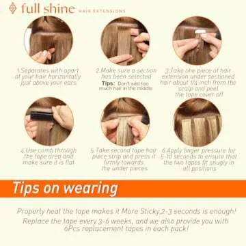 Full Shine Tape in Hair Extensions 20 Inch Human Hair