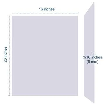 Foam Board 16 x 20 x 3/16" - Premium 12 Pack - White Poster Board, Acid Free, Double Sided, Rigid, Sign Board Foamboard for Mounting, Crafts, Paintings Prints, Art, Display, Presentation and Projects